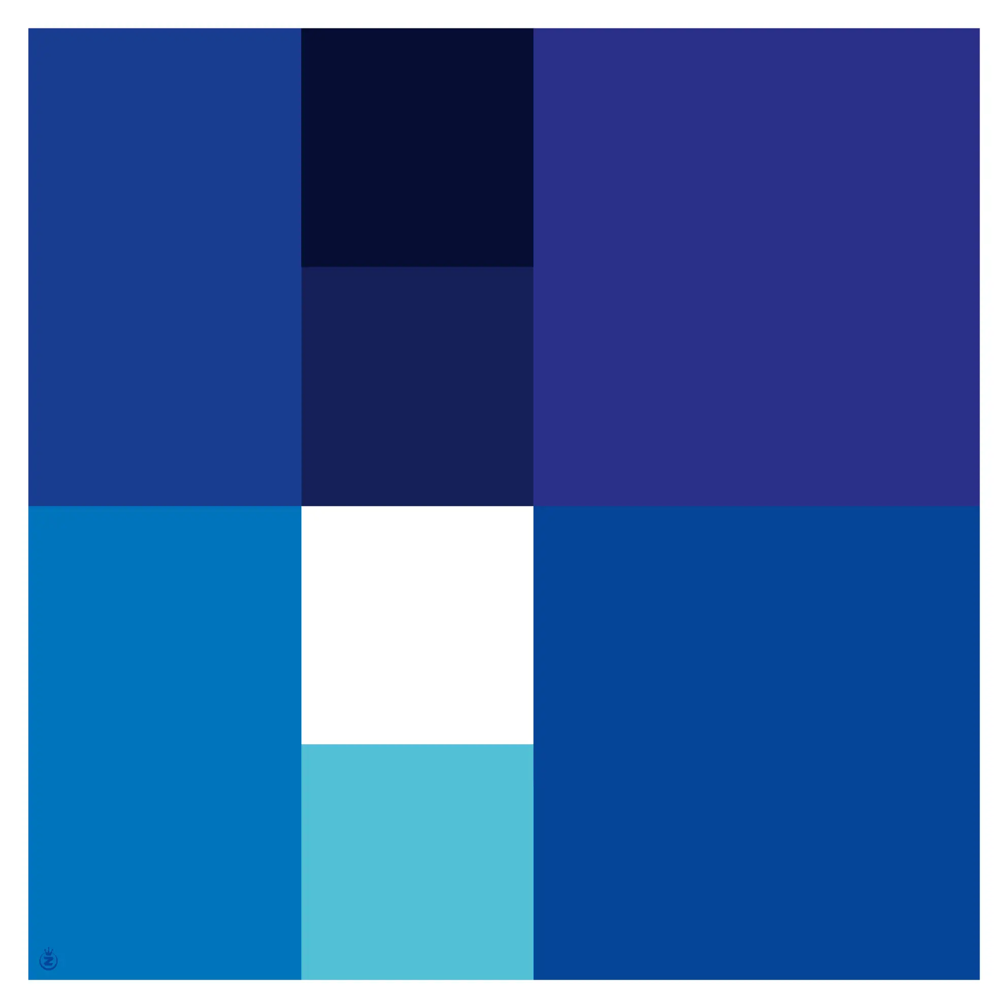 460-bleu cube Abstrait, Affiche, Tirage Art, Digigraphie, Illustration, œuvre, Poster, Fine Art, Design. Monsieur Z